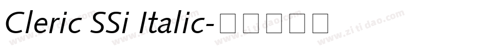Cleric SSi Italic字体转换